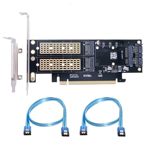 M.2 NVME to PCIe 3.0/4.0 X16 & SATA/MSATA SSD to SATA 3 in 1コンボ SSD アップグレード拡張カードアダプター M.2 NVME to PCIe 3.0/4.0 X16 & SATA/MSATA SSD to SATA 3 in 1コンボ SSD アップグレード拡張カードアダプター