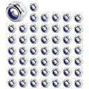 50個入 M8 六角ロックナット ナイロン ロック ナット 高さ8mm 六角幅12.5mm 403ステンレス鋼 ナイロンインサートセルフロック