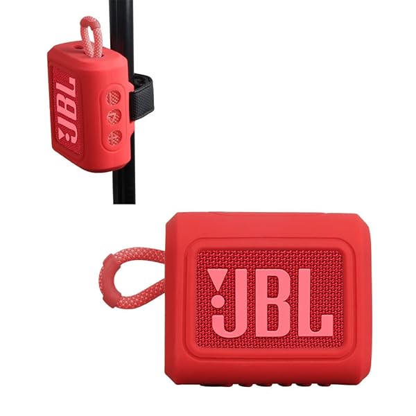 JBL GO 3 Bluetoothスピーカー専用保護収納シリカゲルシェル-(レッド)