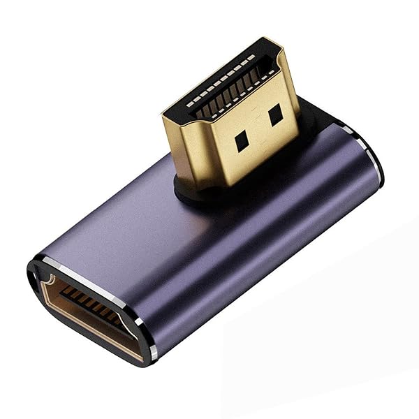 8Kケーブル HDMIオス-HDMI 2.1メス 垂直 90度 直角 ロープロファイル UHD 延長アダプター 8K 60hz HDTV対応