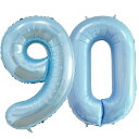 40インチ バルーンアルミ90 ヘリウム風船 数字バルーン90ロ青 0123456789,10-19,20-29,30,40,50,60,70,80,90,100 誕生日 カーニバル 飾り付け記念日パーティー装飾ロ90 男女兼用 大きい しじヘリウム