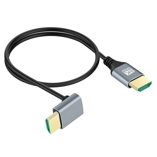 超薄型HDTV HDMI 2.1オス-オスケーブル 8K 4K ハイパーフレキシブル スリムコード 90度 ダウンアングル Type-A コンピュータ HDTV 50cm用 超薄型HDTV HDMI 2.1オス-オスケーブル 8K 4K ハイパーフレキシブル スリムコード 90度 ダウンアングル Type-A コンピュータ HDTV 50cm用