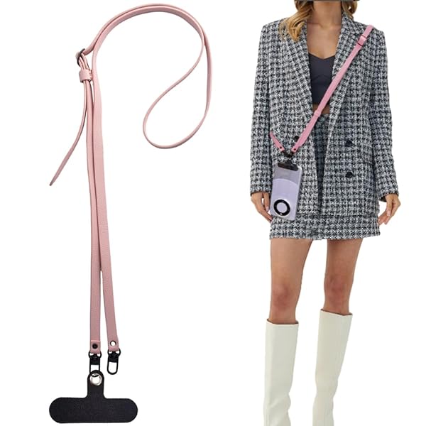 スマホストラップ ショルダーストラップ PUレザー 150cm長さ調節可能 亜鉛合金の金具 携帯ストラップ 斜め掛け 掛けストラップ 全機種対応 スマホ紛失・落...