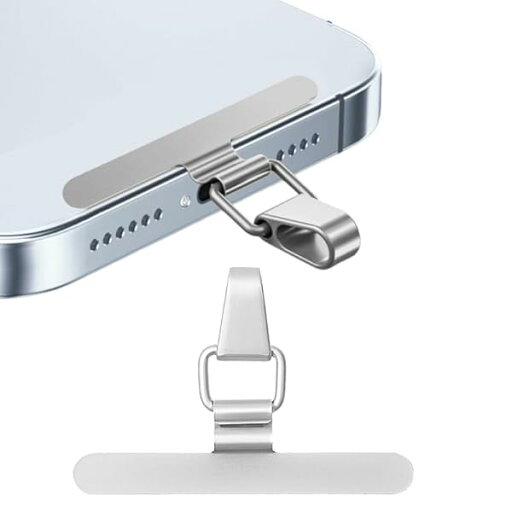 スマホ ストラップホルダー 【極薄0.2mm・浮きにくい円弧の曲がれ設計・ステンレス製】金属製タグパッチ 携帯ストラップホルダー 薄型 丈夫10kgまでの荷重量 スマホケースに挟む 全機種対応 充電影響なし 落下紛失防止 (シルバー) スマホ ストラップホルダー 【極薄0.2mm・浮きにくい円弧の曲がれ設計・ステンレス製】金属製タグパッチ 携帯ストラップホルダー 薄型 丈夫10kgまでの荷重量 スマホケースに挟む 全機種対応 充電影響なし 落下紛失防止 (シルバー)
