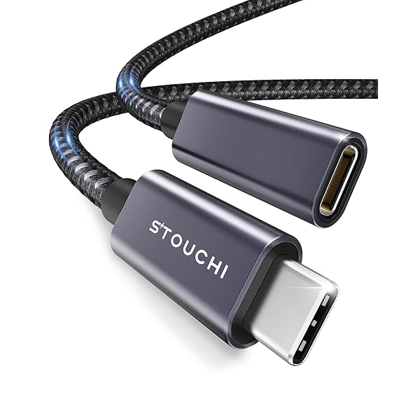 USB C 延長ケーブル 1m USB 3.2 Gen2 10Gbps 高速データ転送 5A PD急速充電 Thunderbolt3対応 type-c 延長コード タイプCオスからメス変換 ナイロン編み Mac M2/M1 iPad Dell psv