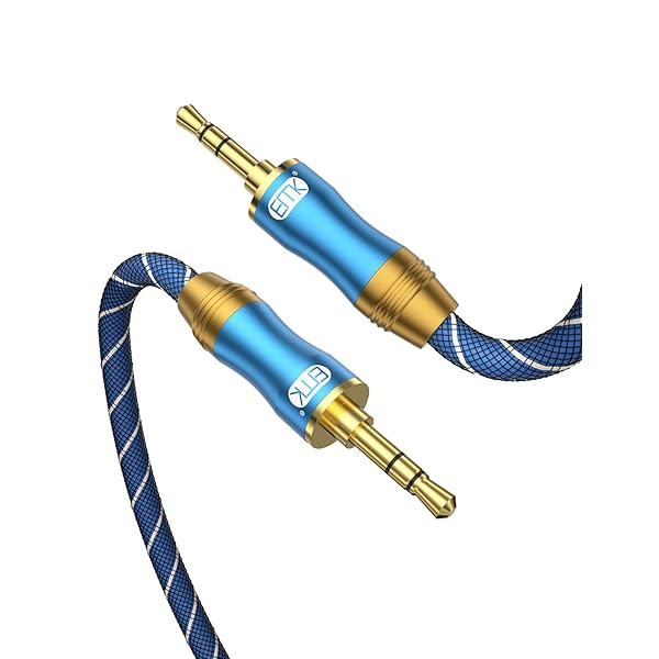AUX ケーブル 3.5mm オーディオケーブル TRSステレオミニプラグ ヘッドホンケーブル スピーカー/車/携帯電話/PC/スピーカー(5m)