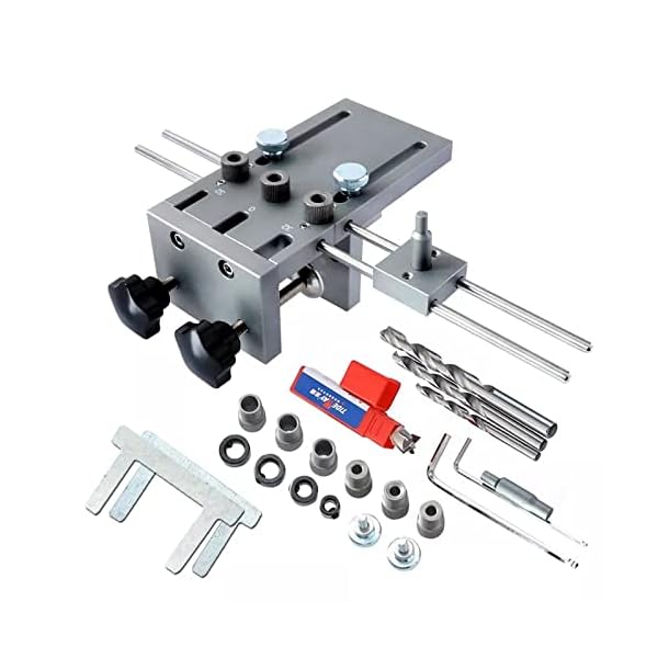 ダボ穴治具 ダボ穴ジク 3 in 1 木工ドリルガイドキット 6 8 10mm 穴あけガイド ドリルストッパー穴あけ治具 木工穴あけガイドツール ドリルロケータ 板 家具 組み立て
