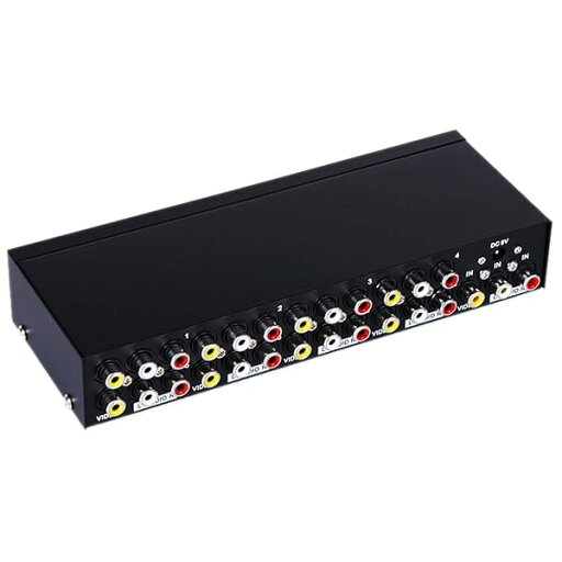 AV分配器 RCA オーディオ スプリッター 分配器 8ポート1入力8出力 DVD、DVR、アナログTV用 プラグアンドプレイ AV分配器 RCA オーディオ スプリッター 分配器 8ポート1入力8出力 DVD、DVR、アナログTV用 プラグアンドプレイ
