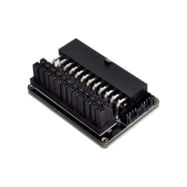 ATX24ピンメスから24ピンオス90度アダプタメインボードマザーボード、RGB Led for Desktops PC Supply