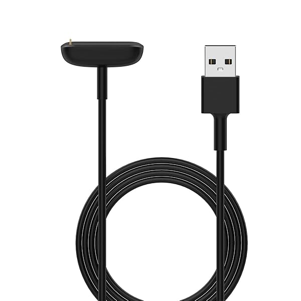 Fitbit Luxe/Charge 5 / Charge 6用 充電ケーブル 1メートル 磁気吸着 USB充電 高耐久 便利性 低発熱 急速充電