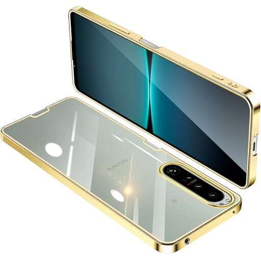 Sony Xperia 1 IV ケース クリア SO-51C SOG06 透明 ガバー エクスペリア1IV スマホケース 耐衝撃 TPU 薄型 スリム 擦り傷防止 黄変防止 メッキ加工 ストラップホール付き(ゴールド) Sony Xperia 1 IV ケース クリア SO-51C SOG06 透明 ガバー エクスペリア1IV スマホケース 耐衝撃 TPU 薄型 スリム 擦り傷防止 黄変防止 メッキ加工 ストラップホール付き(ゴールド)