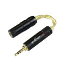 変換ケーブル イヤホンジャック 変換 2.5mm(オス)- 3.5mm(メス) Litz Wire 銀メッキ単結晶銅導体 金メッキ イヤホン・ヘッドホン、アンプ、オーディオプレーヤー等に適用