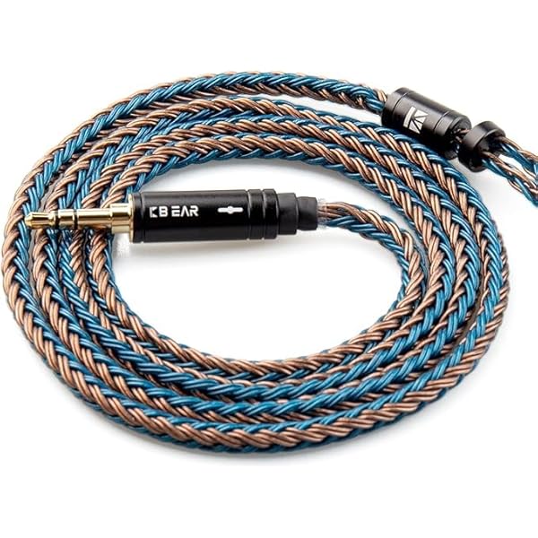 イヤフォン ケーブル 0.78mm 2pin 3.5mm 2メートル KBEAR ST16 Plus 5N単結晶銅銀メッキ 16芯 イヤホン リケーブル 2M長さ 音質改善 イヤフォン ケーブル hi-fiオーディオ イヤモニ アップグレードケーブル
