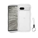 Google Pixel 6A ケース クリア ウェーブ ピクセル 6A TPU波状のバンパー 透明 スマホケース かわいい うねうね グーグル ピクセル6A ウェーブ デザイン 可愛い 韓国 薄型 人気 おしゃれ 耐衝撃 黄ばみなし グーグルピクセ