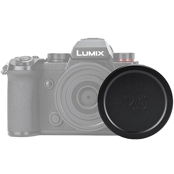 Panasonic LUMIX S 26mm F8 S-R26 レンズキャップ アルミニウム製 装着便利 アルミ合金製 耐久性 レンズ完璧保護 軽量 持ち運び便利 EVAインナー パナソニック LUMIX S 26mm F8 S-R26 レンズキャッ