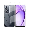 対応 OPPO A3 5G A402OP 用の ガラスフィルム+クリア ケース 透明 ソフト OPPO A3 5G A402OP 用保護フィルム 1枚【旭硝子素材製】 硬度9H 高透過率 飛散防止 自动吸着 OPPO A3 5G A402OP TPU