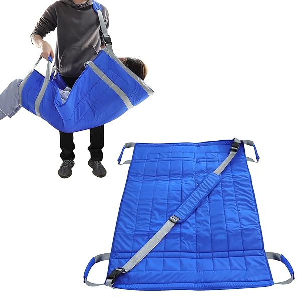 移乗シート 患者/高齢者移動サポート 4ハンドル付き担架 一人用/二人用介護リフト 負担減る 105*72cm ..