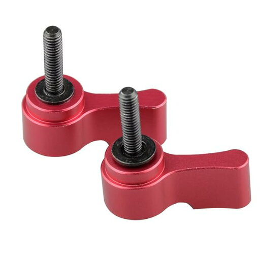M4 15mm 蝶ナット 手回しネジ 調整可能 ロッドクランプ ロック レールブロック ロッドサポート 用 赤2点 M4 15mm 蝶ナット 手回しネジ 調整可能 ロッドクランプ ロック レールブロック ロッドサポート 用 赤2点