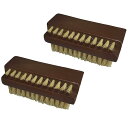 木製ネイルブラシクリーナー両面 ローズウッド色×1個 天然猪毛100%で手指足つま先のクリーニング用、爪スクラブ洗いブラシ、汚れあらい洗浄ブラシ、ハンドグリップnail brush、男性 女性 子供 庭師 自動車整備士 マニキュア ペディキュア ケア