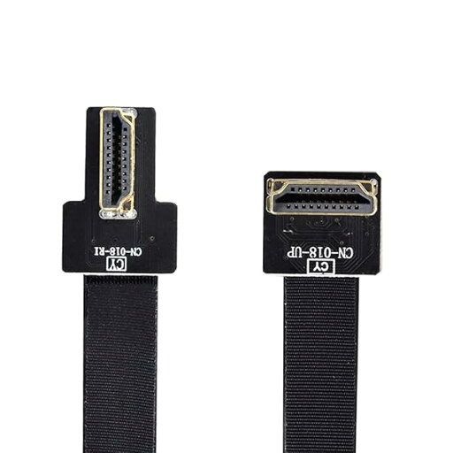 50cm CYFPV デュアル 90度 右向き角度 HDMI タイプA オス - オス HDTV FPC フラットケーブル FPV HDTV マルチコプター 空撮用 50cm CYFPV デュアル 90度 右向き角度 HDMI タイプA オス - オス HDTV FPC フラットケーブル FPV HDTV マルチコプター 空撮用