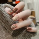 ネイルチップ ミディアム 24枚入り ネイルチップ ショート 人気 和風 かわいい シンプル おしゃれ つけ爪 ショート 春夏 花嫁ネイル 光沢 成人式 入学式 卒業式 結婚式パーティー ネイル チップ秋冬 ツールキット付属(#MKS22)