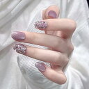 ネイルチップ ミディアム 24枚入り ネイルチップ ショート 人気 和風 かわいい シンプル おしゃれ つけ爪 ショート 春夏 花嫁ネイル 光沢 成人式 入学式 卒業式 結婚式パーティー ネイル チップ秋冬 ツールキット付属(#MZS-59)