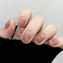 ネイルチップ ミディアム 24枚入り ネイルチップ ショート 人気 和風 かわいい シンプル おしゃれ つけ爪 ショート 春夏 花嫁ネイル 光沢 成人式 入学式 卒業式 結婚式パーティー ネイル チップ秋冬 ツールキット付属(#HDG-81)