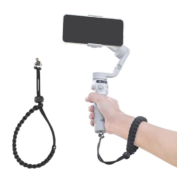 Osmo Mobile 7 Pro/7/OM 6 5 4 SE/DJI Pocket 3/INSTA360 X5 X4 X3 X2 対応 ハンドストラップ 安全コード 紛失防止ストラップ 長さ調節可能 1/4ネジ付き