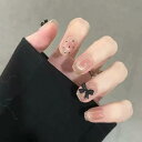 ネイルチップ ミディアム 24枚入り ネイルチップ ショート 人気 和風 かわいい シンプル おしゃれ つけ爪 ショート 春夏 花嫁ネイル 光沢 成人式 入学式 卒業式 結婚式パーティー ネイル チップ秋冬 ツールキット付属(#HBJ-143)