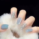 ネイルチップ ミディアム 24枚入り ネイルチップ ショート 人気 和風 かわいい シンプル おしゃれ つけ爪 ショート 春夏 花嫁ネイル 光沢 成人式 入学式 卒業式 結婚式パーティー ネイル チップ秋冬 ツールキット付属(#PBL181)