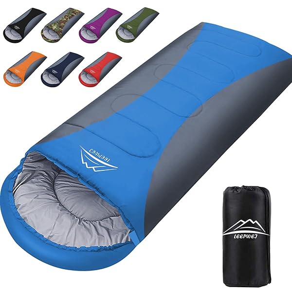 寝袋 封筒型 軽量 超暖かい 保温 -15度耐寒 防水 コンパクト 簡単収納 車中泊 防災用 アウトドア キャンプ 丸洗い可能 収納袋付き 1KG/1.4KG /1.8KG 快適温度-5℃-25℃ 春夏秋冬の使用可能 (ブルー, 1000g)
