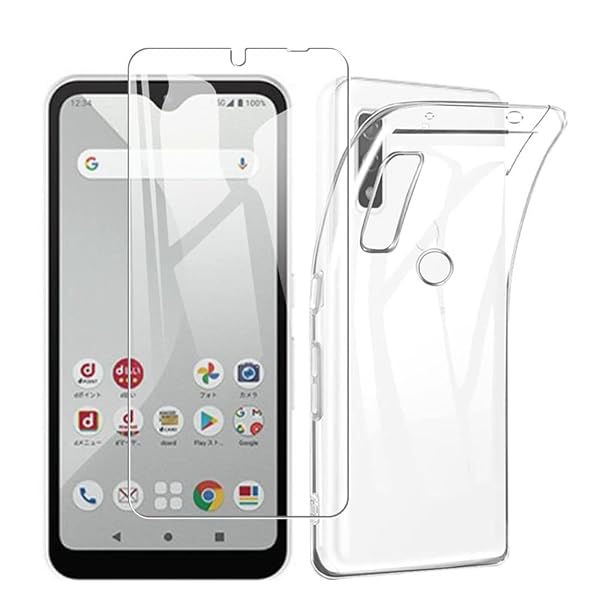 【1枚ガラスフィルム+1個TPU シリコン ケース】対応 Arrows We F-51B / FCG01 / A101FC 用の ガラスフィルム F-51B / FCG01 / A101FC 液晶保護フィルム 高透過率 気泡ゼロ 飛散防止 Arrow