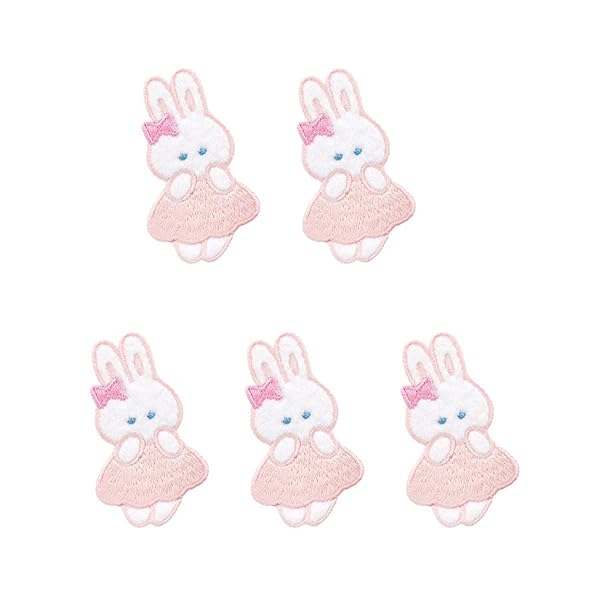 ワッペン 女の子 アイロン アップリケ ウサギ リボン ユニコーン かわいい 大きい 小さい 刺繍 (ウサギ..