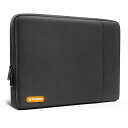 耐衝撃 ラップトップ スリーブバッグ 対応機種 Laptop 12.3インチ ポリエステル 撥水 保護 縦型ケース ポケット付き 耐衝撃(ブラック)