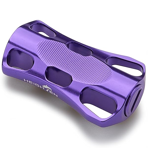 22mm リール ハンドル ノブ シマノ ダイワ 通用 (Shimano Type A) (Daiwa Type S)用 Wave Series (パープル) (786)