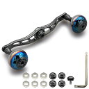 130/120/115mm リール ハンドル シマノ ダイワ アブガルシア 通用 ベイトリール 用 Aurora Series (ダークグレー, 120mm) ...