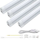 一体式led蛍光灯 20W形 直管 9.5W省エネ T8直感型 昼光色 高輝度1350LM 60cm ベースライト 高演色80+ 連結コードスリム 照明器具 天井 ガレージ 倉庫 キッチン 看板 作業補助灯 間接照明 工事不要(T8昼光色-60cm直