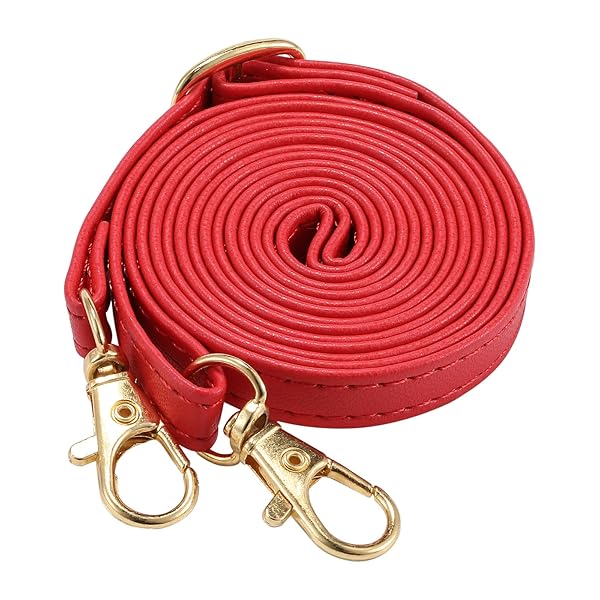 UnivoColors キルティングレザー調手帳型スマホケース（別売）専用ショルダーストラップ 高質PU+ステンレス スマホケースをミニショルダーバッグに変身させる(レッド)