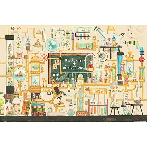 ピントー 600ピース プラ製ジグソーパズル【西村典子＿理科室に眠る実験道具の街】(31X45cm)大人向け難しい 破片なし カチっとハマる[H2457]