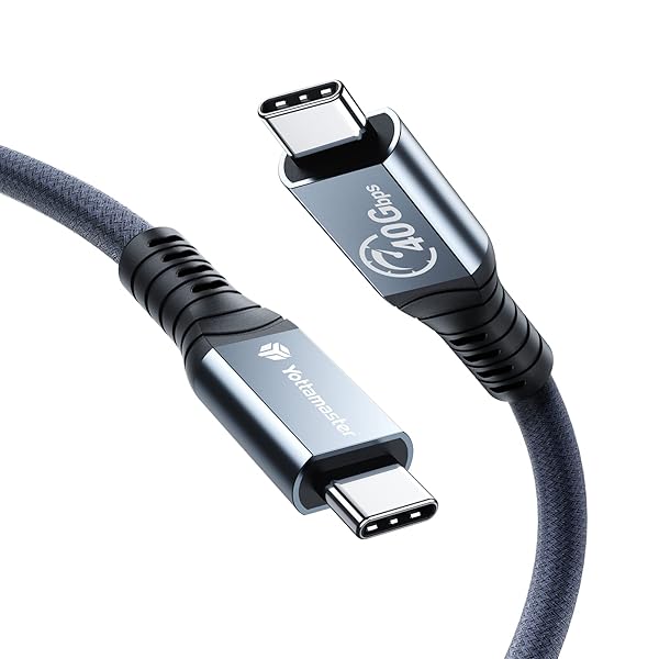 USB4 Thunderbolt 4 ケーブル(2m) 40Gbps高速転送 Thunderbolt 3/USB-C下位互換可能 サンダーボルト4 USB Type-C Cable PD 100W充電対応 8K@60Hz /2つ5K@60Hz /2つ