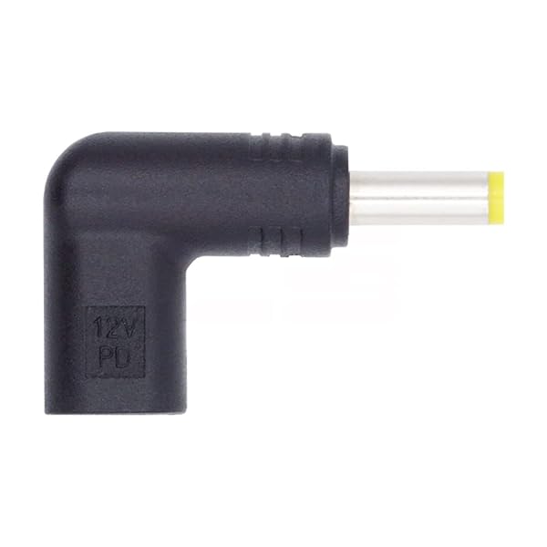 USB 3.1 タイプ C USB-C メス DC 12 v 4.8 x 1.7 mm プラグ アダプター PD エミュレーター トリガー 90 度角度付き