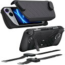 ModCase ROG Ally対応 取り外し可能なフロントシェル、保護ケース メタルブラケットとストラップ ASUS ROG Ally Accessories 対応-ブラック ベーシックセットPC0109
