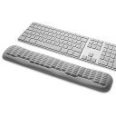メモリーフォーム キーボードリストレスト 最新3.0波形カーブ設計 高弾性メモリーフォーム 滑り止めベース 快適サポート&疲労軽減 フルサイズキーボード対応 仕...