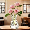 花瓶 一輪挿しおしゃれ フラワーベース 透明 水栽培 インテリア飾り プレゼント 高さ15cm花びんガラスおしゃれ 花瓶小さいシンプル花器 北欧風花びんガラスボ...