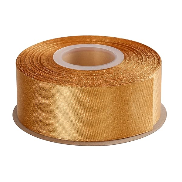 ITIsparkle ティンクルメタルリボン金糸のゴージャスリボン 幅38mm×22M巻 手芸 ラッピング ちょう結び リボン #690 - ゴールド