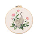 刺繡 ししゅうキット セット 初心者セット DIY刺しゅう 手作り 手工芸品 説明書付き かわいい (猫03)