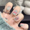 ネイルチップ ミディアム 24枚入り ネイルチップ ショート 人気 和風 かわいい シンプル おしゃれ つけ爪 ショート 春夏 花嫁ネイル 光沢 成人式 入学式 卒業式 結婚式パーティー ネイル チップ秋冬 ツールキット付属(#KBX165)