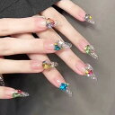 ネイルチップ ミディアム 24枚入り ネイルチップ ショート 人気 和風 かわいい シンプル おしゃれ つけ爪 ショート 春夏 花嫁ネイル 光沢 成人式 入学式 卒業式 結婚式パーティー ネイル チップ秋冬 ツールキット付属(#CZT191)