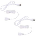 USB A オス メス 延長ケーブル 1m ON/OFF スイッチ付き データ転送をサポートホワイト(2本入り)
