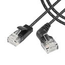 Cat6aイーサネット高速ケーブル10 Gbps/500 MHZ 8 p8c左折360回転cat 6a RJ45コモンコネクタケーブル1 M(2)